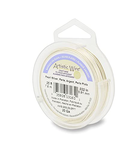 Artistic Wire, 18 Gauge / 1.0 mm Silver Plated Tarnish Resistant Colored Copper
