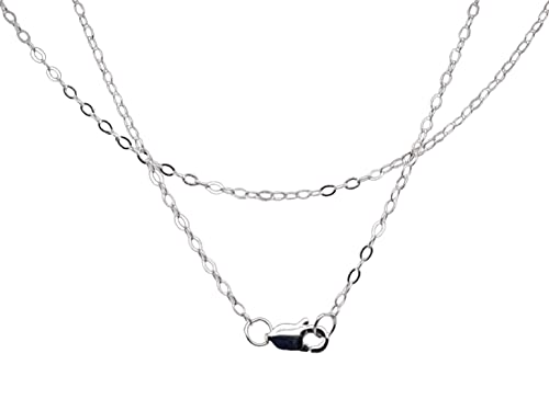 925 Sterling Silver 1.5mm Flat Oval Cable Chain