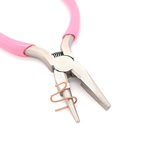 Concave and Round Nose Pliers with Cutter Carbon Steel Spring Loaded by CRAFT WIRE