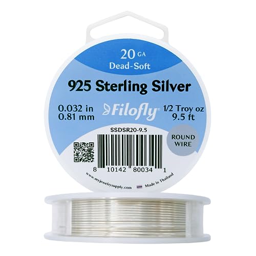 Filofly, 925 Sterling Silver, Dead Soft, Round Wire