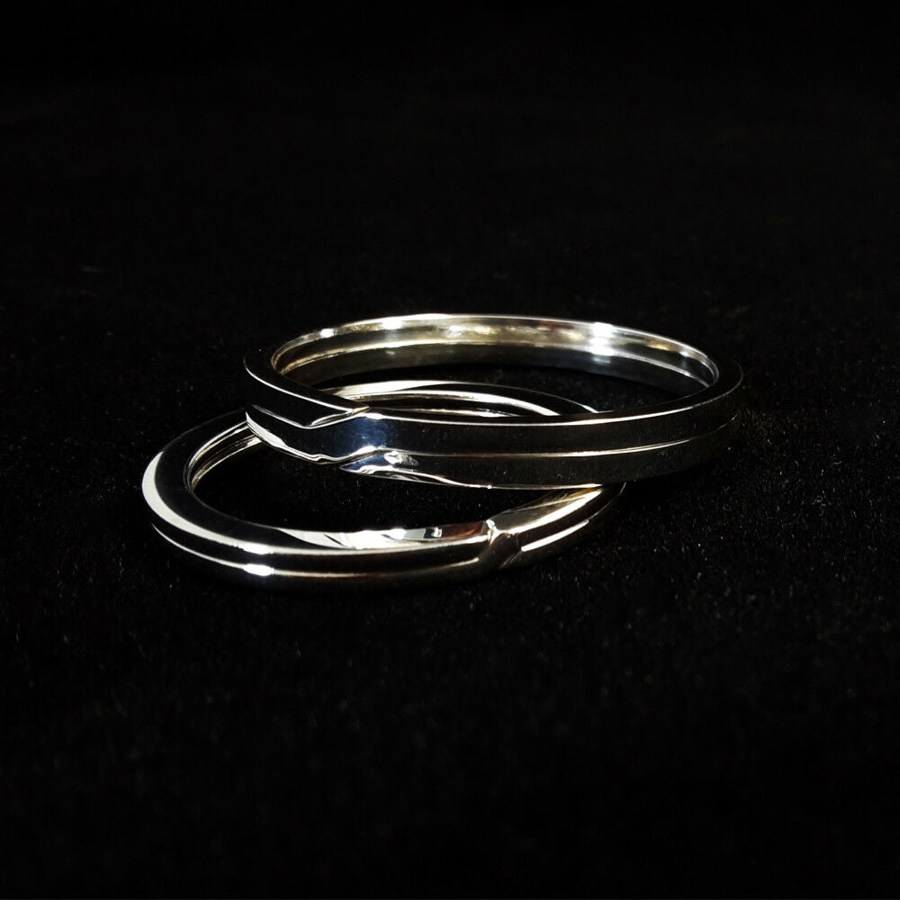 925 Sterling Silver Split Key Ring, Key Chain, 28 or 32mm