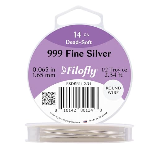 Filofly, 999 Fine Silver, Dead Soft, Round Wire