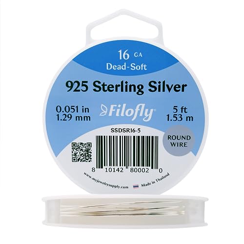 Filofly, 925 Sterling Silver, Dead Soft, Round Wire