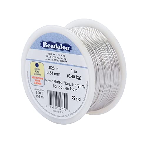 Beadalon German Style Wire for Jewelry Making, Round