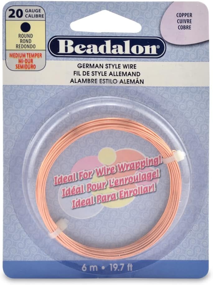 Beadalon German Style Wire for Jewelry Making, Round