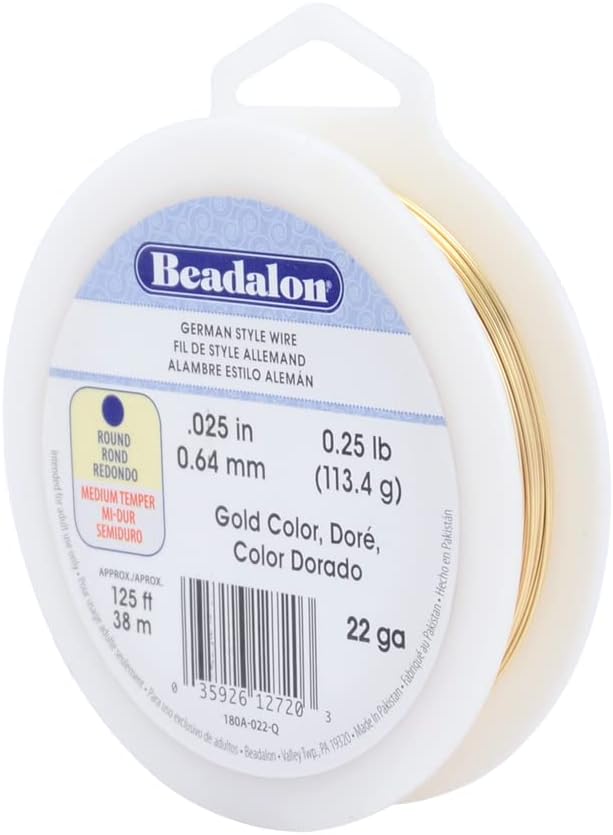 Beadalon German Style Wire for Jewelry Making, Round