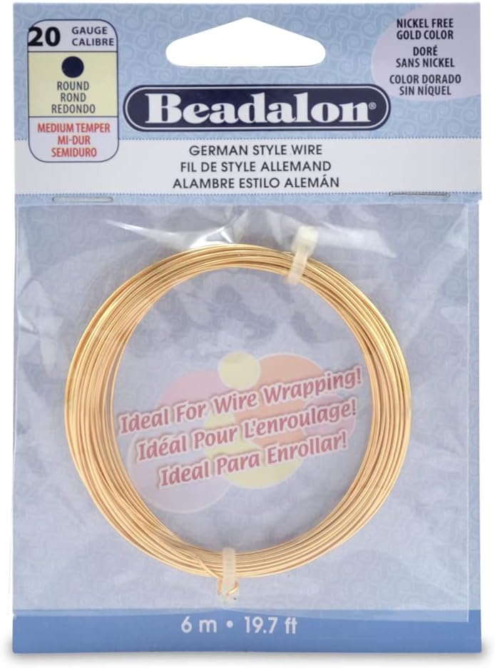 Beadalon German Style Wire for Jewelry Making, Round
