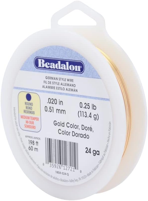 Beadalon German Style Wire for Jewelry Making, Round