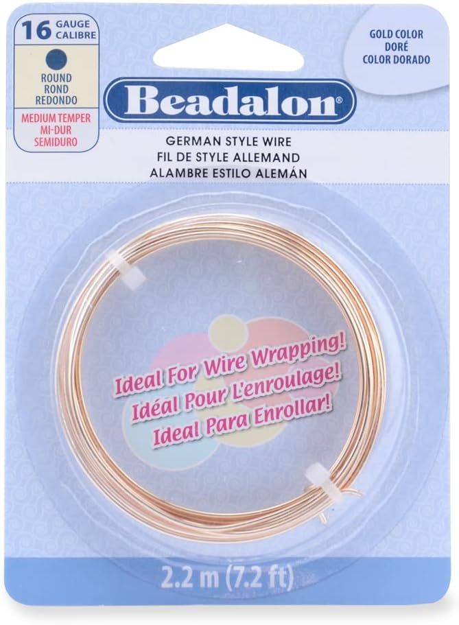 Beadalon German Style Wire for Jewelry Making, Round