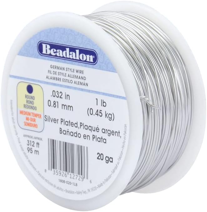 Beadalon German Style Wire for Jewelry Making, Round