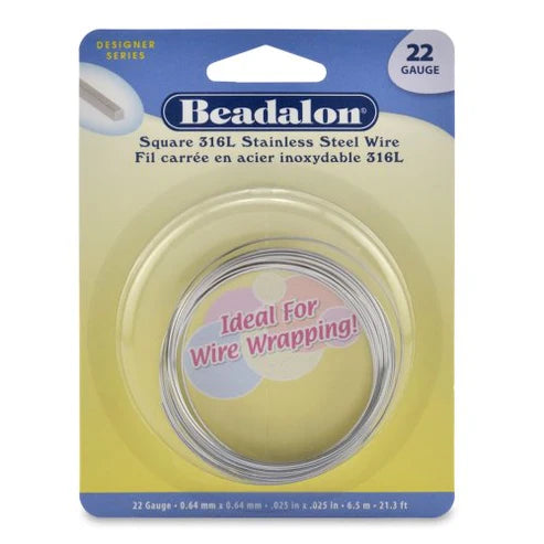 Beadalon Square Wire 316L