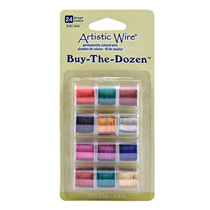 Artistic Wire Tarnish Resistant Colored Copper Wire, Buy-The-Dozen, 12 spools