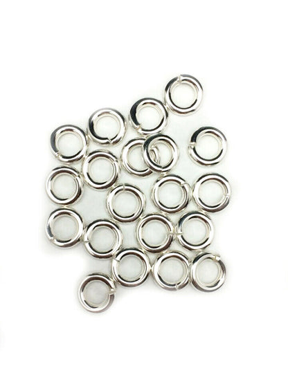 14 Gauge 925 Sterling Silver Open Jump Ring Round Inside dimension 3.5 - 13.0 mm