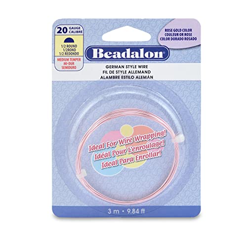 Beadalon German Style Wire, Half Round