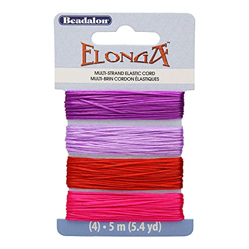 Beadalon Elonga Stretch Material, Lilac, Purple, Red, Pink