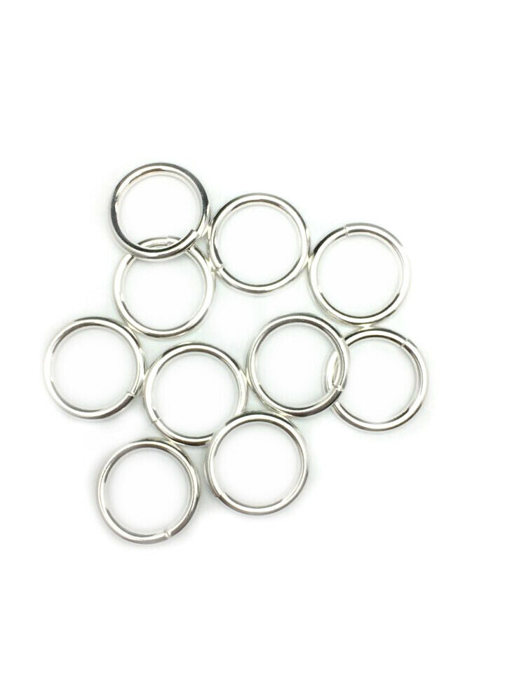 14 Gauge 925 Sterling Silver Open Jump Ring Round Inside dimension 3.5 - 13.0 mm