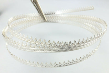 Inverted Heart 935 Argentium® Silver Gallery Wire, Hard 1 5 Feet Strip Bezel