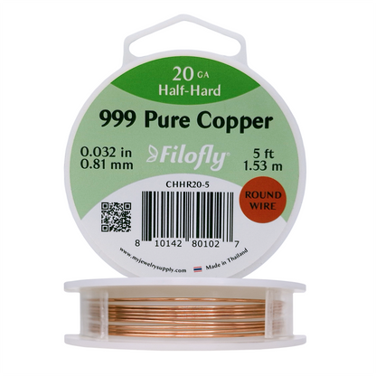 Filofly, Copper, Half Hard, Round Wire