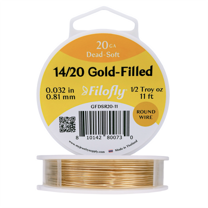 Filofly, 14/20 Gold-Filled, Dead Soft, Round Wire