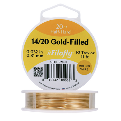 Filofly, 14/20 Gold-Filled, Half Hard, Round Wire