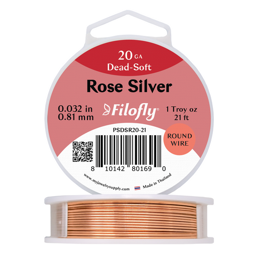 Filofly, Rose Silver, Dead Soft, Round Wire