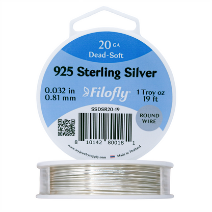 Filofly, 925 Sterling Silver, Dead Soft, Round Wire