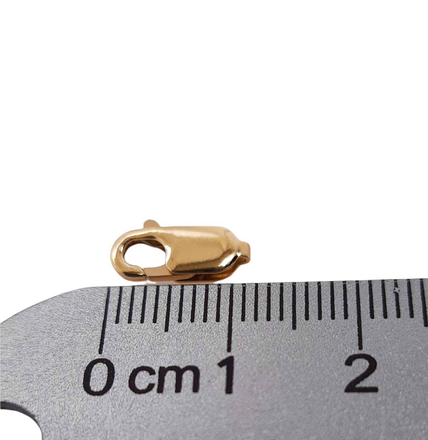 14K Solid Yellow Gold Oval Lobster Clasp Made in Italy