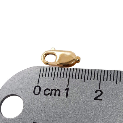 14K Solid Yellow Gold Oval Lobster Clasp Made in Italy