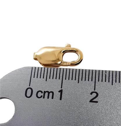 14K Solid Yellow Gold Oval Lobster Clasp Made in Italy