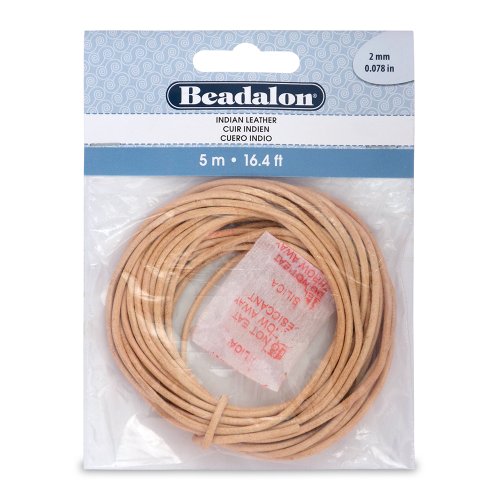 Beadalon Indian Leather 2.0mm Natural, 5-Meter
