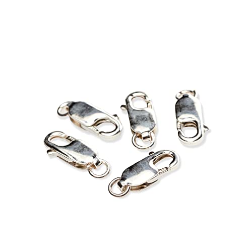 925 Sterling Silver Oval Lobster Clasp with Ring