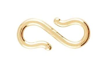 14K Solid Yellow Gold S-Hook Clasp Made in USA