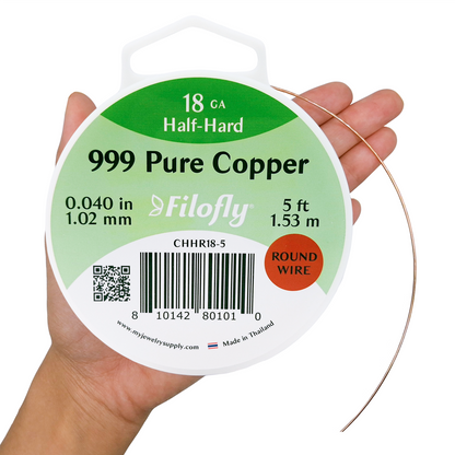 Filofly, Copper, Half Hard, Round Wire