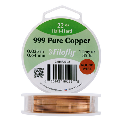 Filofly, Copper, Half Hard, Round Wire