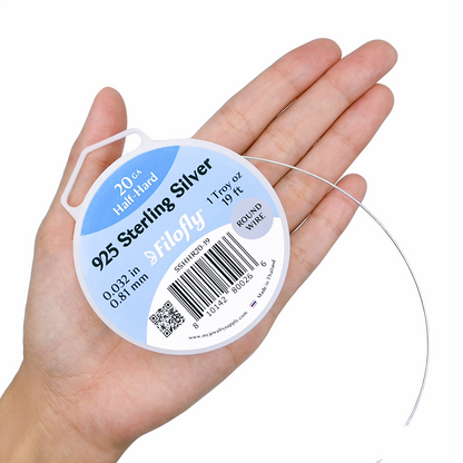 Filofly, 925 Sterling Silver, Half Hard, Round Wire