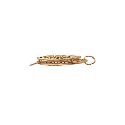 19MM 14K Solid Yellow Gold Marquise Filigree Safety Clasp for Pearl or Bead Strands Made in USA