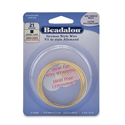 Beadalon German Style Wire, Square