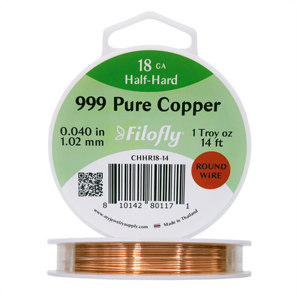 Filofly, Copper, Half Hard, Round Wire