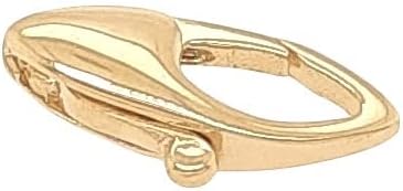 10MM 14K Solid Yellow Gold Marquise Lobster Clasp Made in Italy