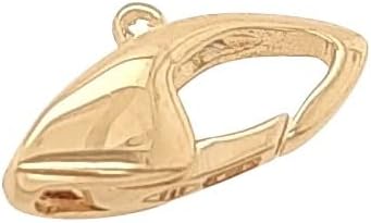 10MM 14K Solid Yellow Gold Marquise Lobster Clasp Made in Italy