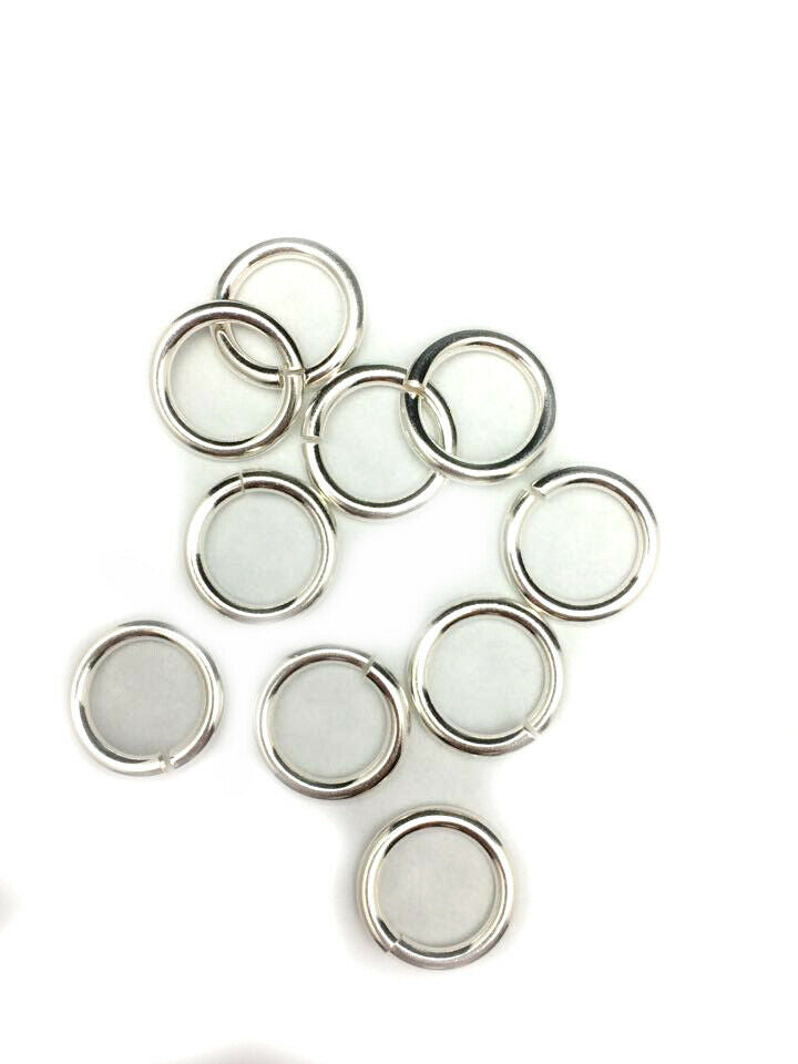 14 Gauge 925 Sterling Silver Open Jump Ring Round Inside dimension 3.5 - 13.0 mm