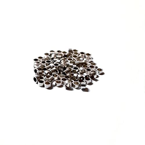 935 Argentium Silver Tube Crimp Beads (100pcs)