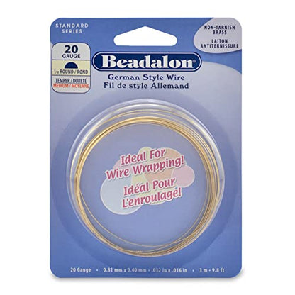 Beadalon German Style Wire, Half Round