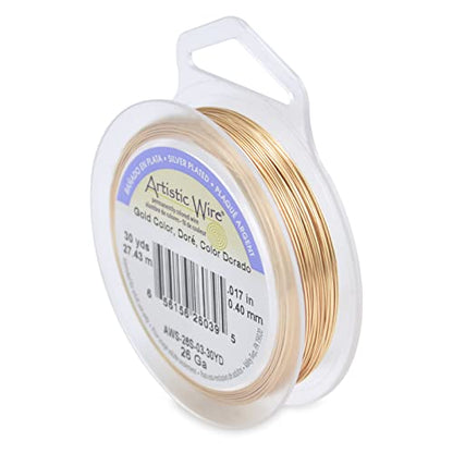 Artistic Wire, 18 Gauge / 1.0 mm Silver Plated Tarnish Resistant Colored Copper