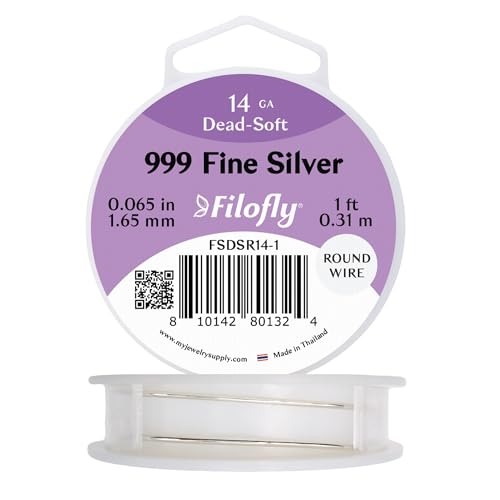 Filofly, 999 Fine Silver, Dead Soft, Round Wire