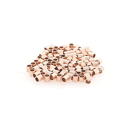 14/20 Rose Gold Filled Tube Crimp Beads (100pcs)