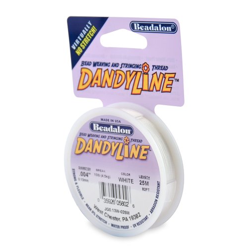 Beadalon DandyLine 0.13mm (0.005") White , 25-Meter (82 ft)