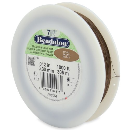 Beadalon 7-Strand 0.012" (0.30 mm) 1000 ft (305 m) Bronze Bead Stringing Wire