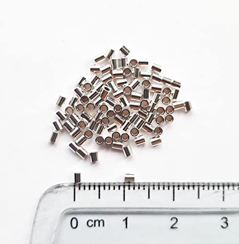 935 Argentium Silver Tube Crimp Beads (100pcs)