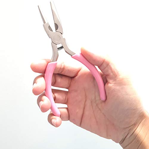 Concave and Round Nose Pliers with Cutter Carbon Steel Spring Loaded by CRAFT WIRE